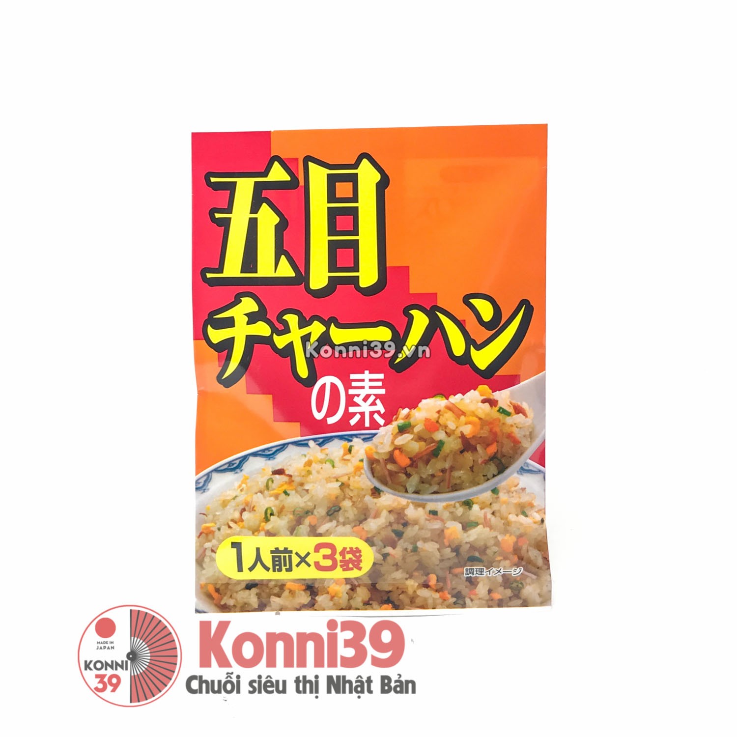 Gia vị chiên cơm Kobebussan 7.7g x 3 gói - thập cẩm