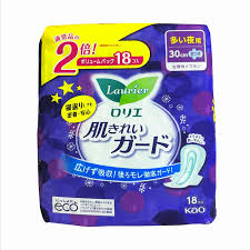Băng vệ sinh Kao Laurie ban đêm có cánh gói 9 miếng - Pack 2 gói