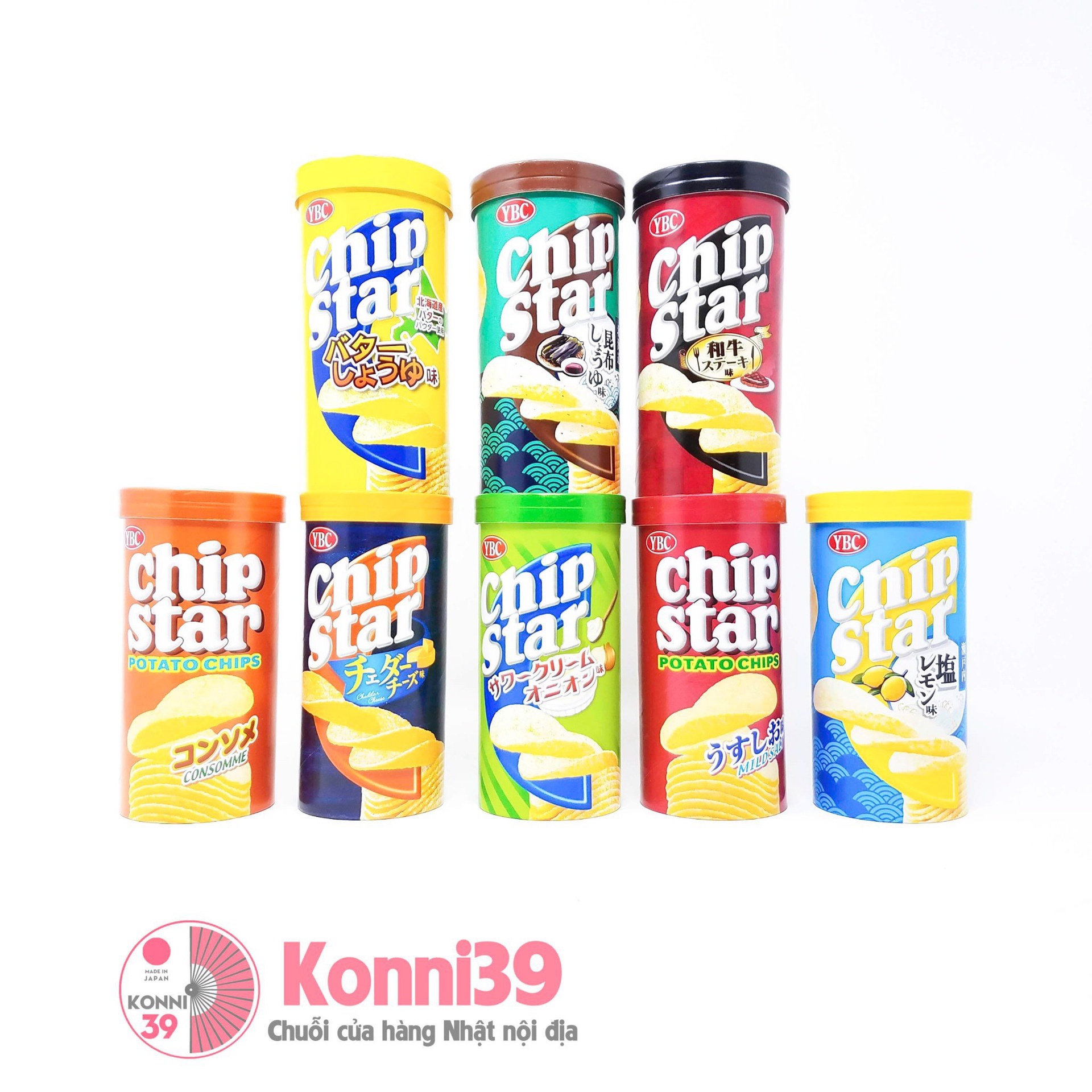 Snack khoai tây  YBC Chip Star 50g (9 vị)