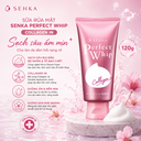 Sữa rửa mặt Collagen Senka Perfect Whip 120g (hồng mới)