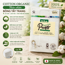 Bông tẩy trang Cotton Organic thiên nhiên 200 miếng size M