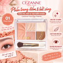 Phấn trang điểm và bắt sáng Cezanne Face Eye Palette (Màu 01 Pure Coral)