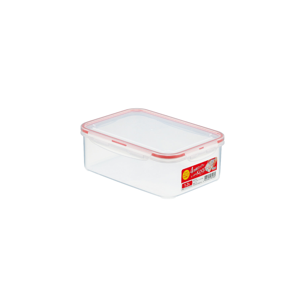 Hộp nhựa nắp silicon thấp 1,3L INOMATA-Chuỗi siêu thị Nhật Bản - MADE IN JAPAN Konni39 tại Việt Nam