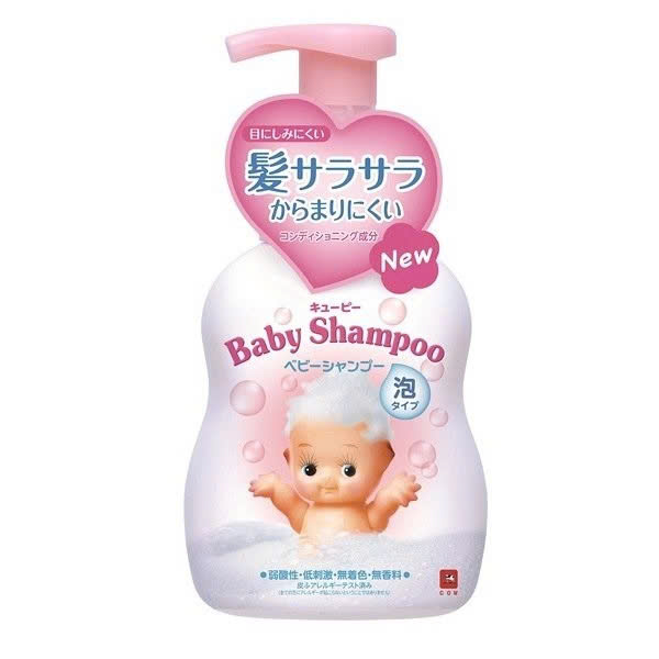 Sữa tắm gội cho bé Kewpie Baby Soap tạo bọt 350ml - Màu hồng