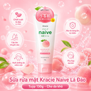 Sữa rửa mặt Kracie Naive chiết xuất lá đào cho da khô 130g
